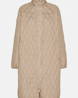 Lange Gewatteerde Jas AROS05 - 222 Wheat | Wheat | Jacket | Ilse Jacobsen