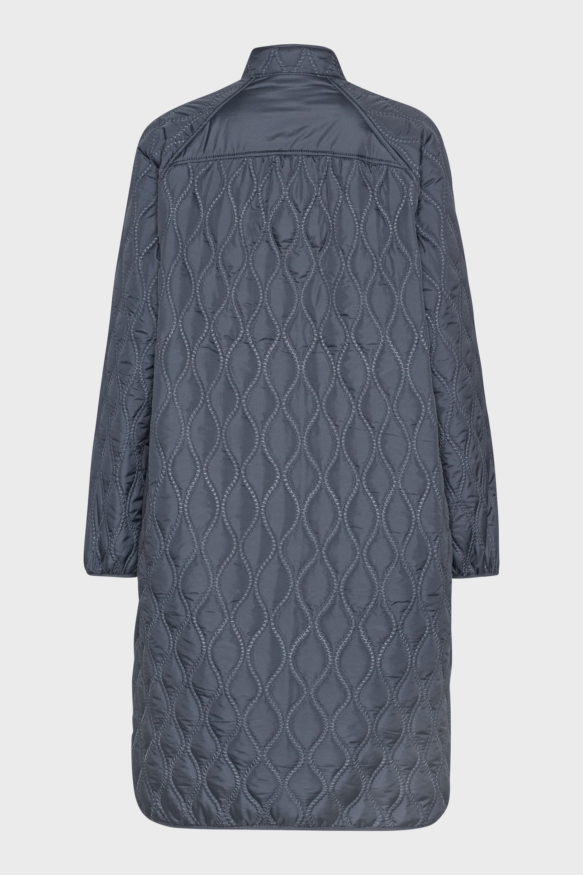 Lange Gewatteerde Jas AROS05 | Ombre Blue | Jacket | Ilse Jacobsen