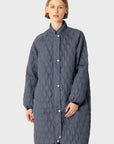 Lange Gewatteerde Jas AROS05 | Ombre Blue | Jacket | Ilse Jacobsen