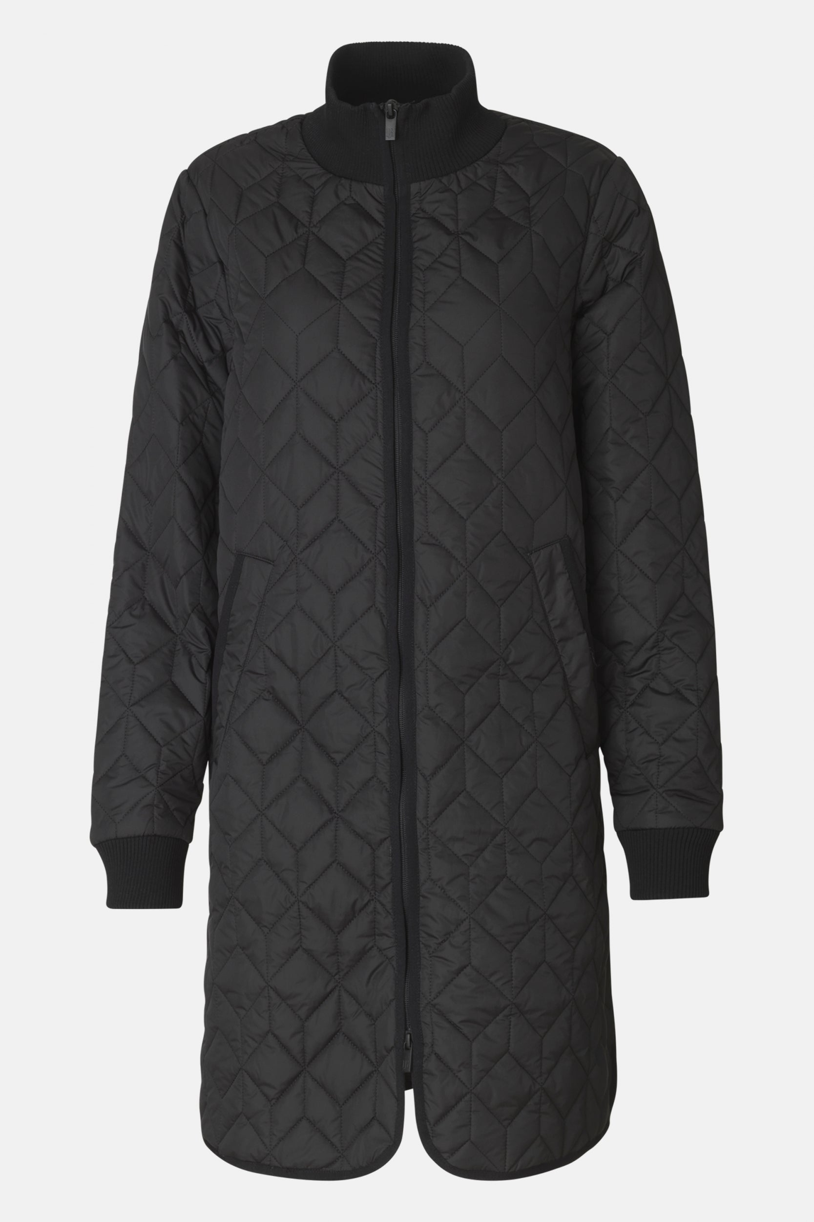 Gewatteerde jas ART06 | Black | Coat | Ilse Jacobsen