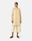 Gewatteerde jas ART06 | Beige | Coat | Ilse Jacobsen