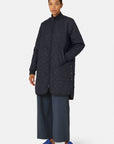 Gewatteerde jas ART06 | Dark Indigo | Coat | Ilse Jacobsen