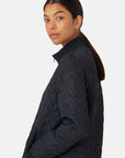 Gewatteerde jas ART06 | Dark Indigo | Coat | Ilse Jacobsen