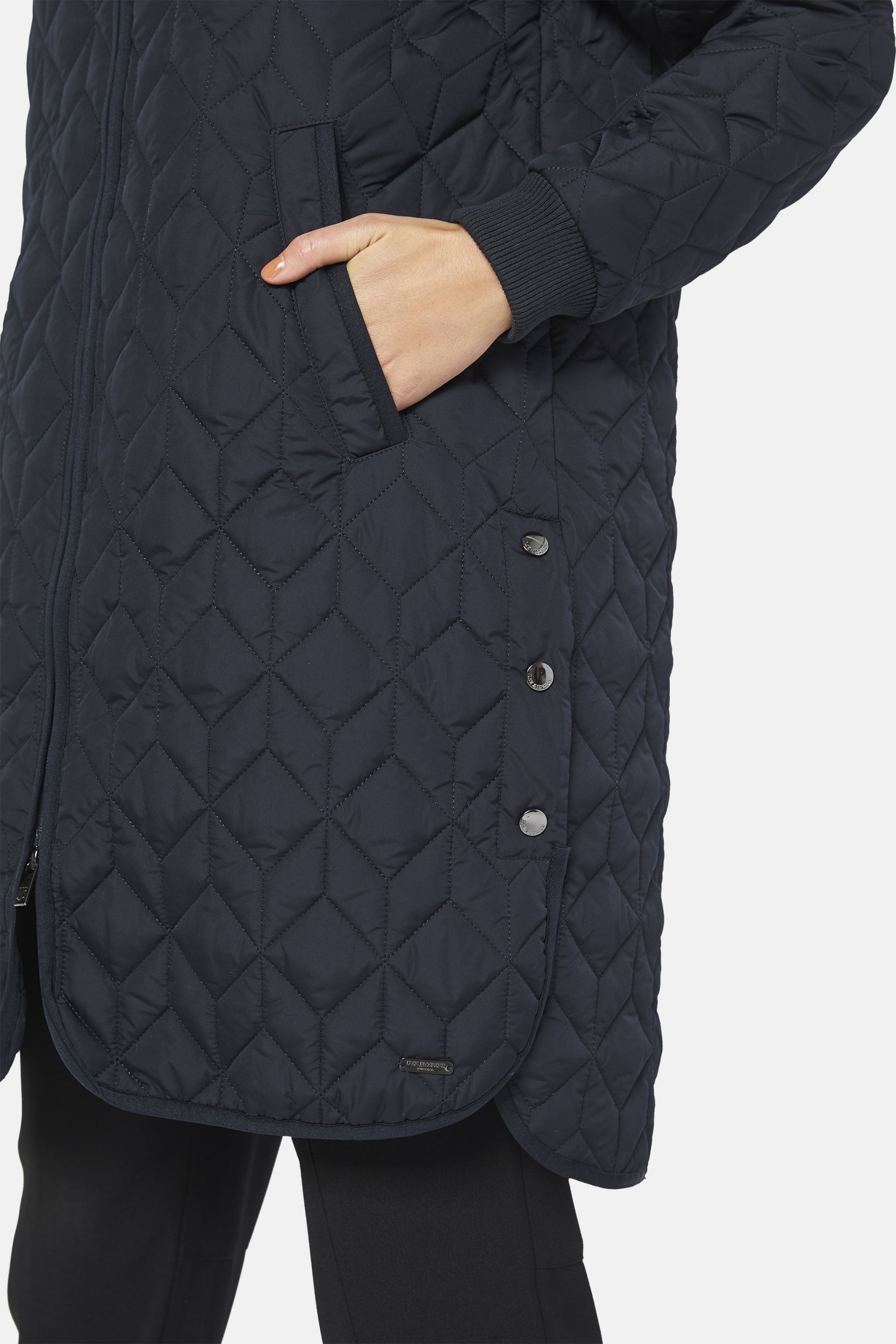 Gewatteerde jas ART06 | Dark Indigo | Coat | Ilse Jacobsen