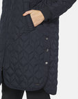 Gewatteerde jas ART06 | Dark Indigo | Coat | Ilse Jacobsen