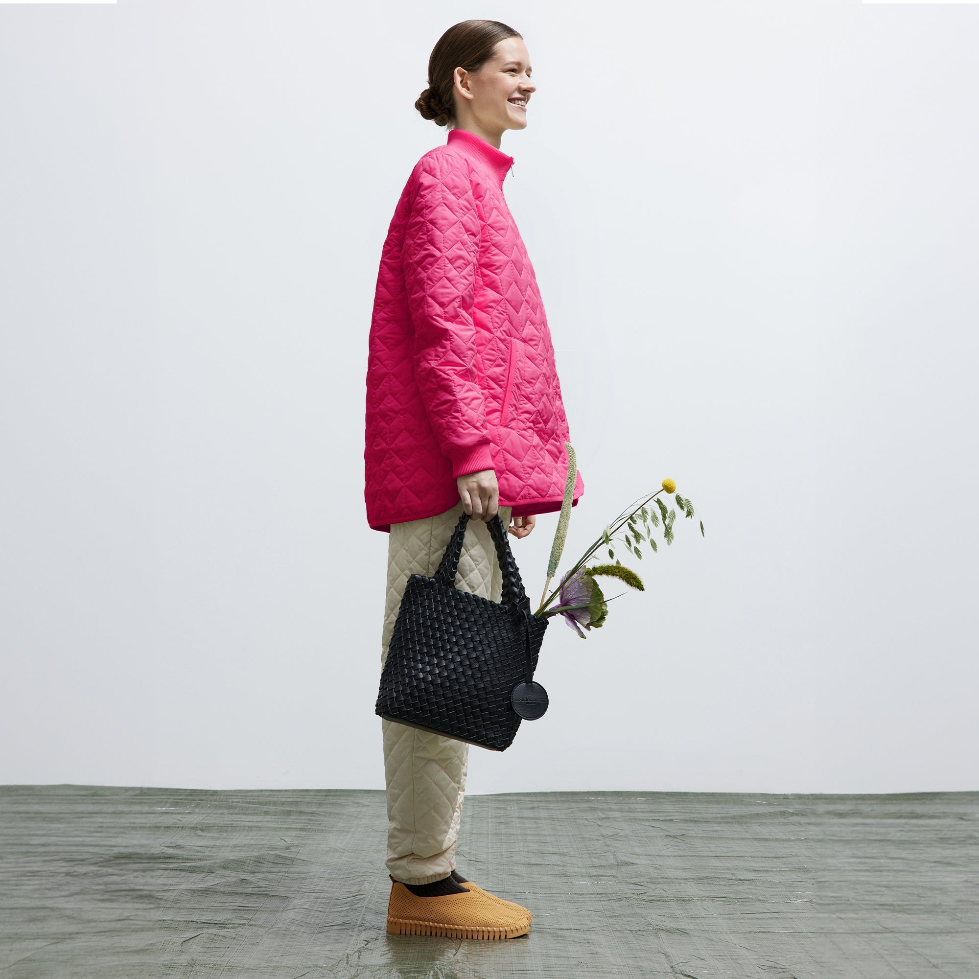 Gewatteerde Jas ART40 | Magenta | Coat | Ilse Jacobsen