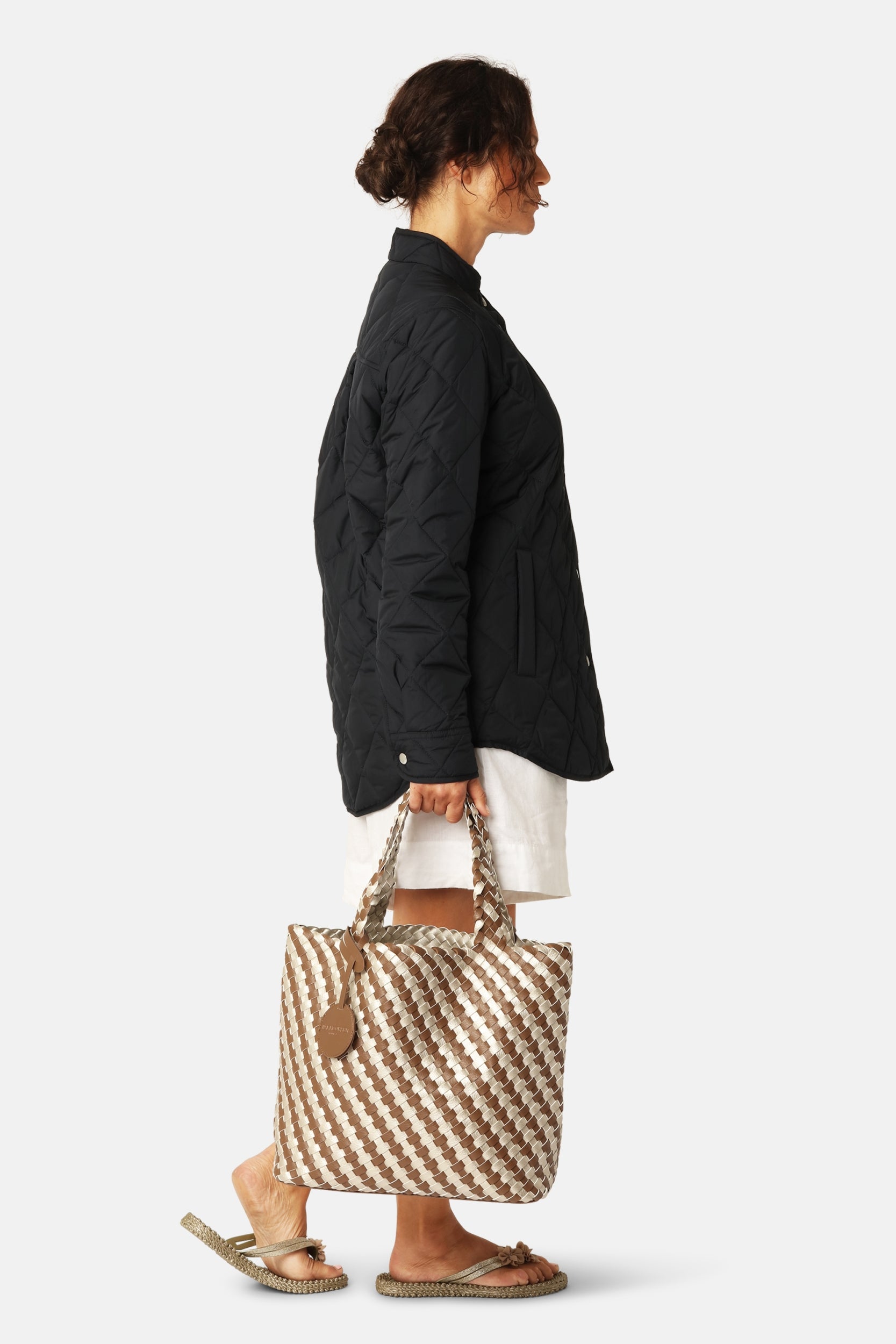 Reversible Tote bag BAG06C | Goldy Sand Dollar Metallic | Bag | Ilse Jacobsen