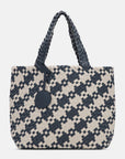 Houndstooth Gevlochten Shopper BAG08HOUNDSTOOTH - 604112 Ombre Blue Light Sand | Ombre Blue Light Sand | Bag | Ilse Jacobsen