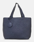 Houndstooth Gevlochten Shopper BAG08HOUNDSTOOTH - 604112 Ombre Blue Light Sand | Ombre Blue Light Sand | Bag | Ilse Jacobsen