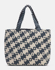 Houndstooth Gevlochten Shopper BAG08HOUNDSTOOTH - 604112 Ombre Blue Light Sand | Ombre Blue Light Sand | Bag | Ilse Jacobsen