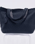 Reversible Tote bag BAG08 M | Navy Metalic Blue | Bag | Ilse Jacobsen