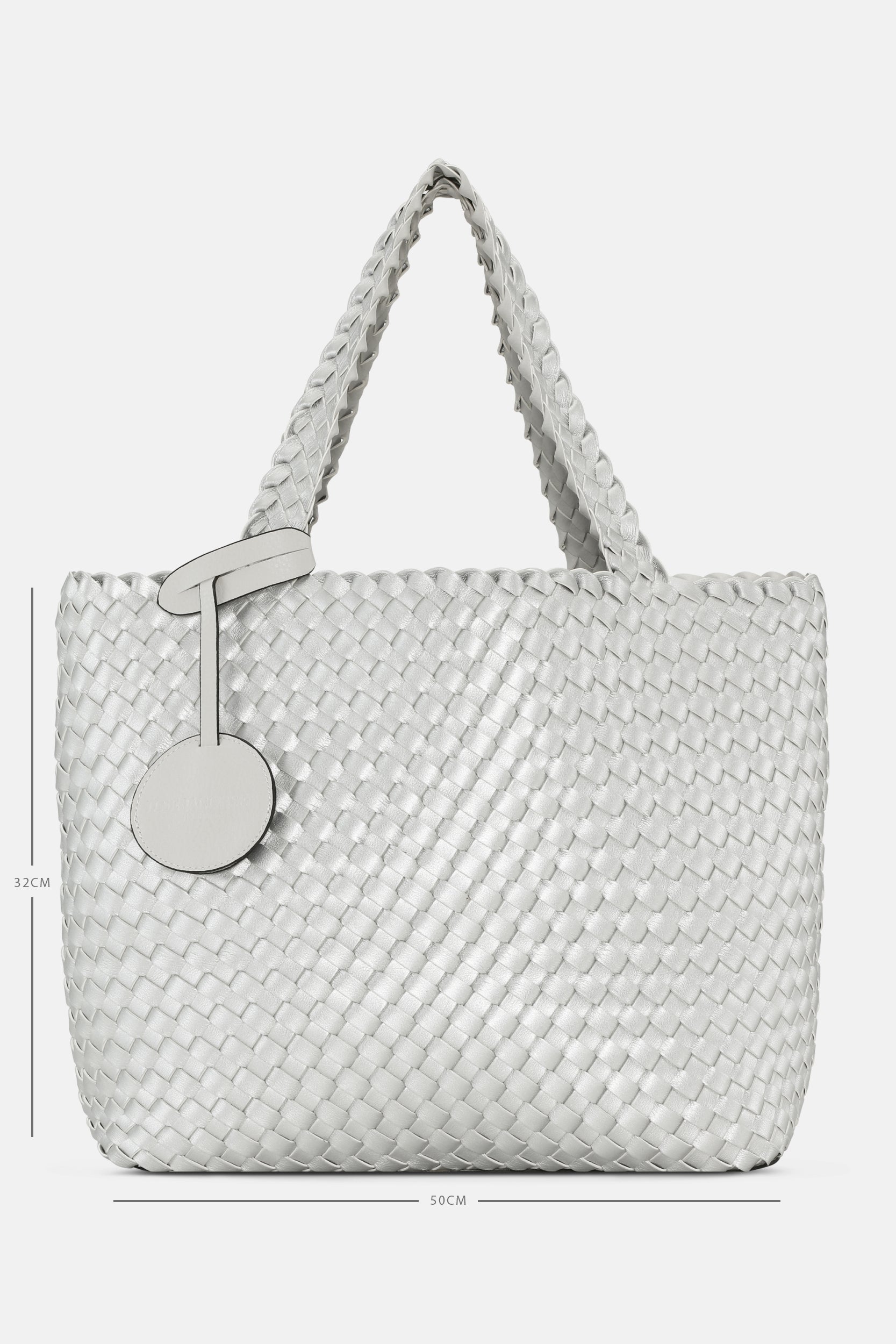 Reversible Tote bag BAG08 M | Moonstruck Silver | Bag | Ilse Jacobsen