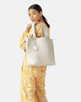 Reversible Tote bag BAG08 M - 100710 White Silver | White Silver | Bag | Ilse Jacobsen