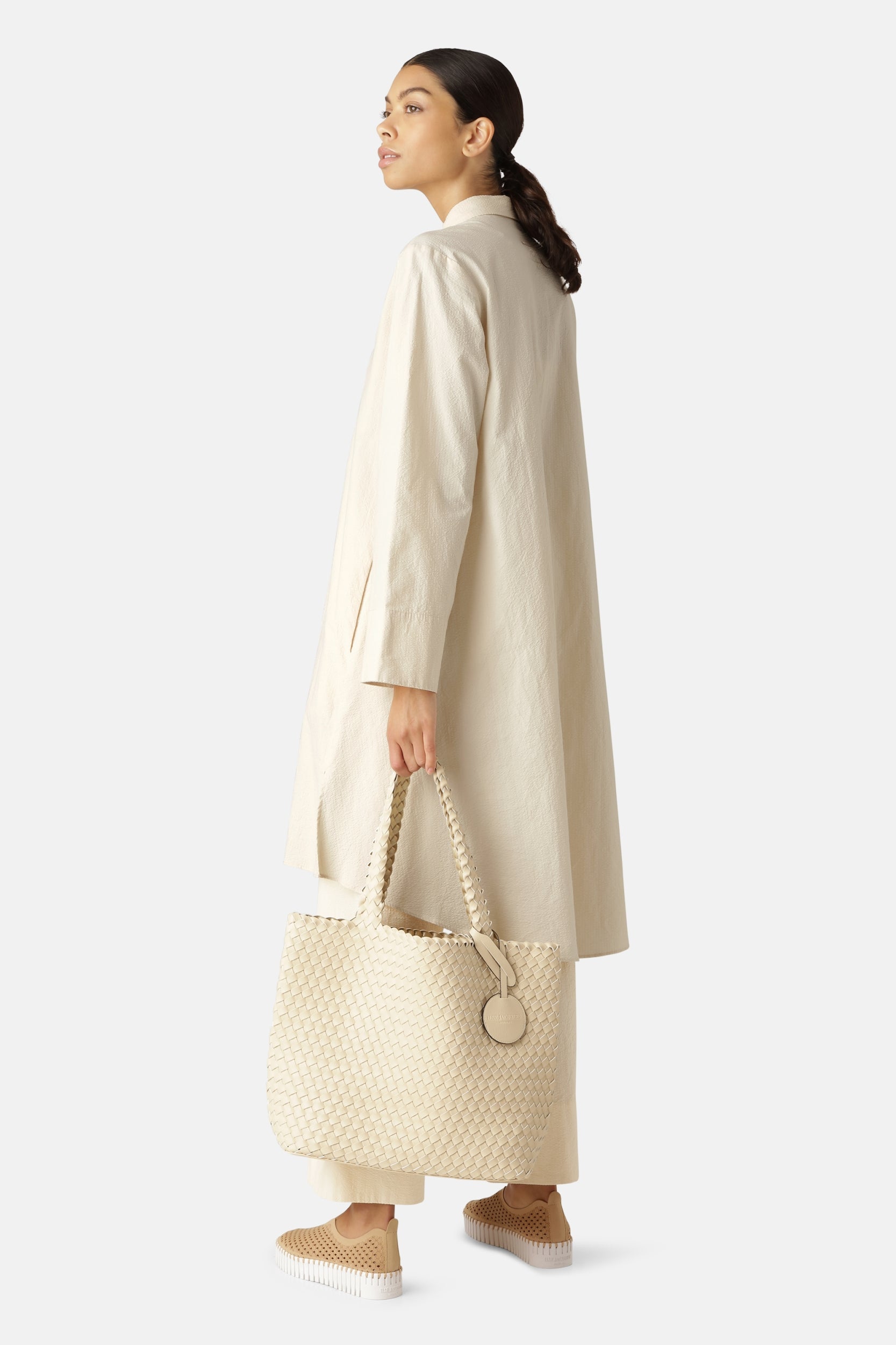 Reversible Tote bag BAG08 M | Ivory Platin | Bag | Ilse Jacobsen