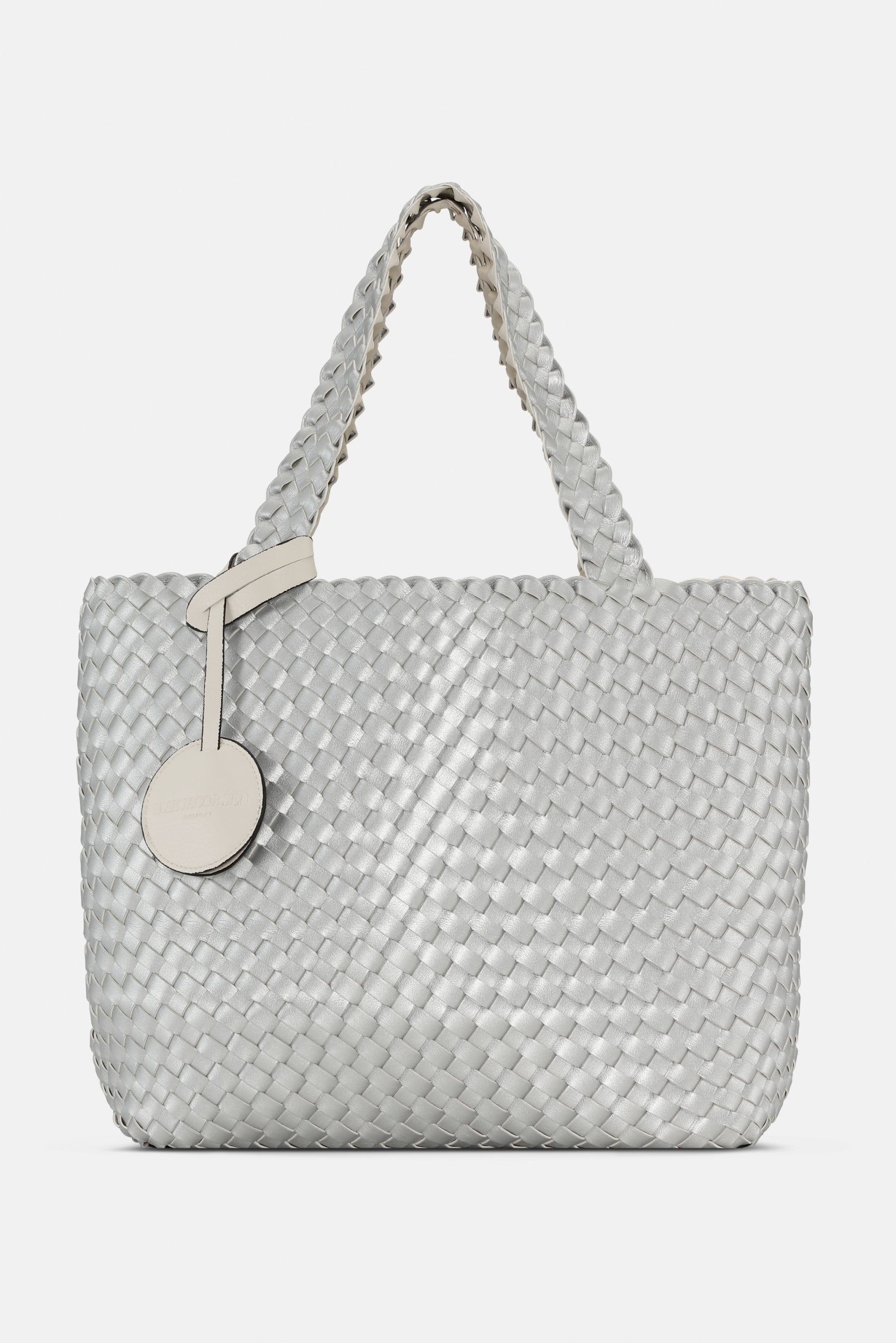 Reversible Tote bag BAG08 M | Egg White Silver | Bag | Ilse Jacobsen