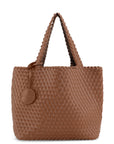 Reversible Tote bag BAG08 M | Burnt Caramel Metallic Brown | Bag | Ilse Jacobsen