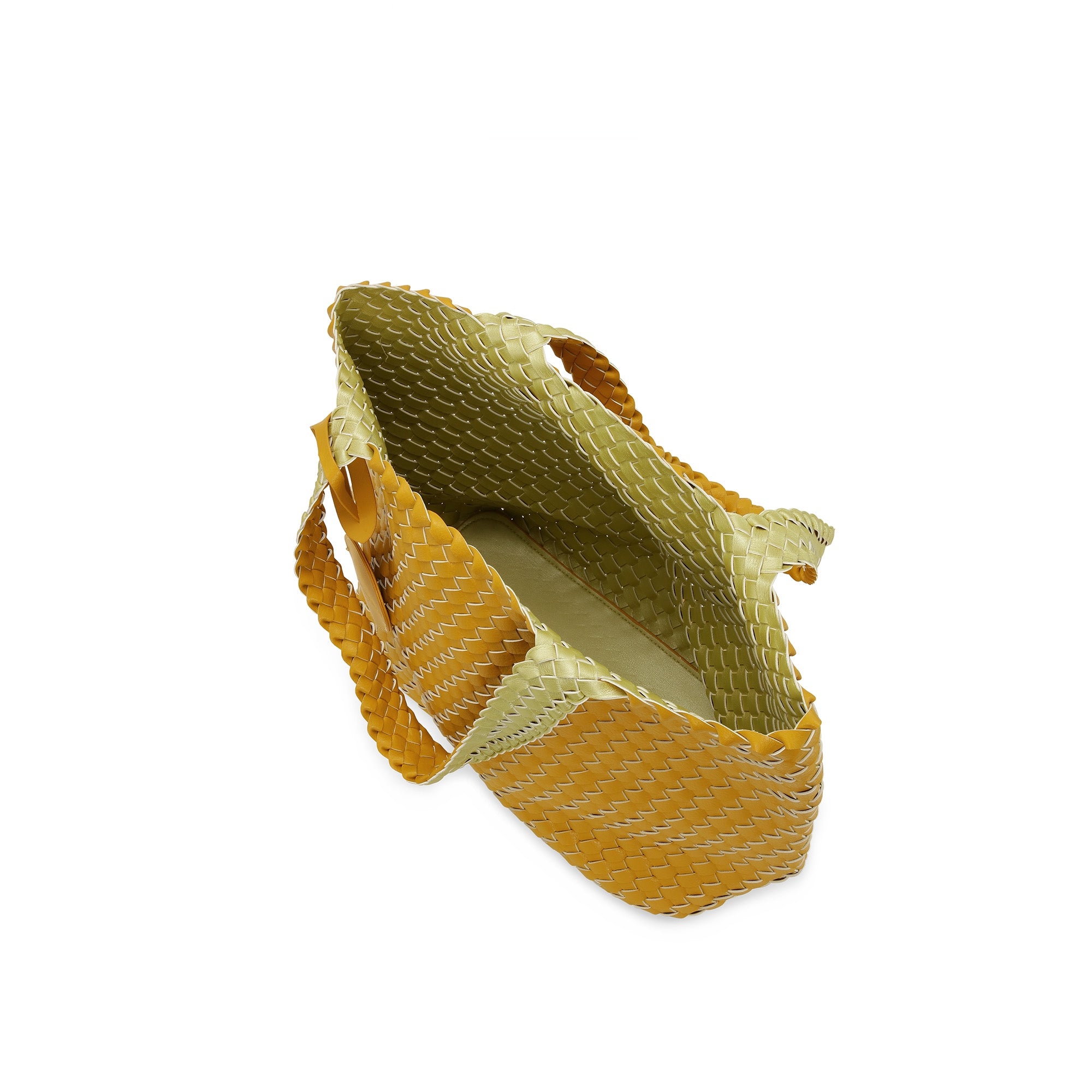 Reversible Tote bag BAG08 M | Citronella Lime Green Metallic | Bag | Ilse Jacobsen