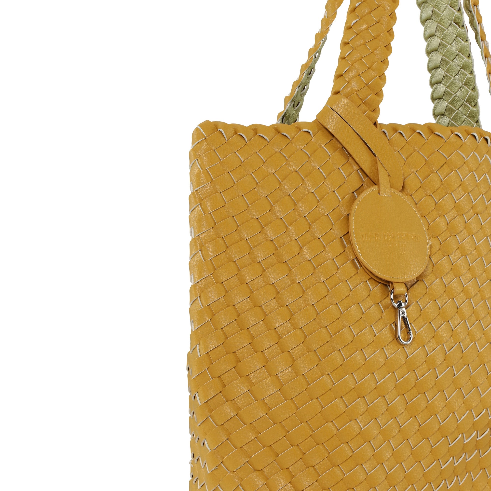 Reversible Tote bag BAG08 M | Citronella Lime Green Metallic | Bag | Ilse Jacobsen