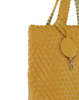 Reversible Tote bag BAG08 M - 850726 Citronella Lime Green Metallic | Citronella Lime Green Metallic | Bag | Ilse Jacobsen