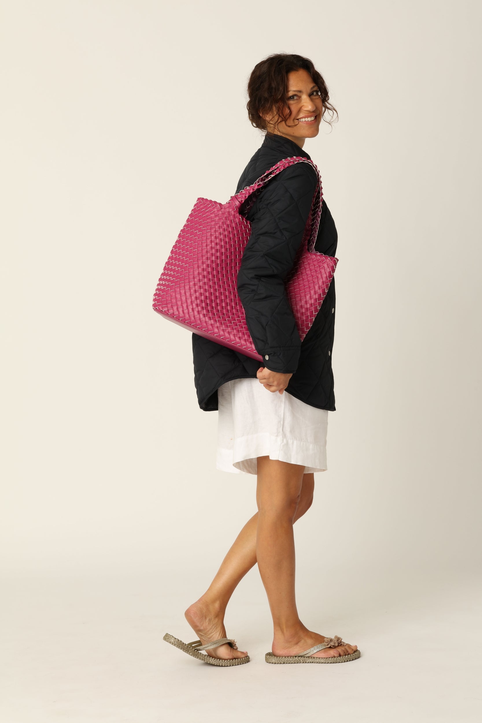 Reversible Tote bag BAG08 M | Magenta Haze Magenta Haze Metallic | Bag | Ilse Jacobsen