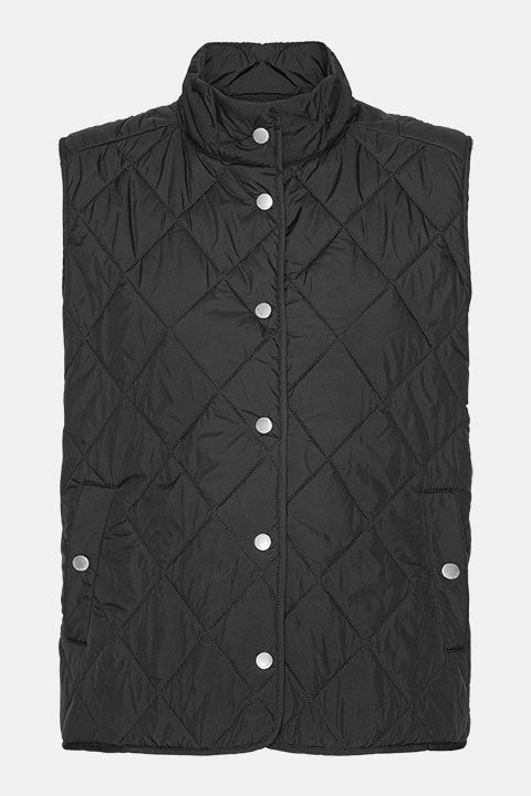 Kort Gewatteerd Vest BEAT01 | Dark Indigo | Vest | Ilse Jacobsen