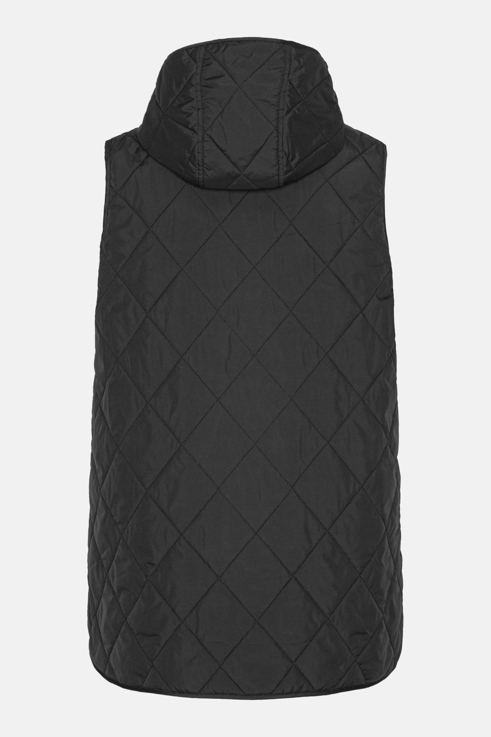 Lange Gewatteerde Bodywarmer BEAT02 | Black | Vest | Ilse Jacobsen