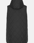 Gewatteerd Lang Gilet BEAT02 - 001 Black | Black | Vest | Ilse Jacobsen