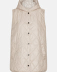 Gewatteerd Lang Gilet BEAT02 - 155 Light Camel | Light Camel | Vest | Ilse Jacobsen