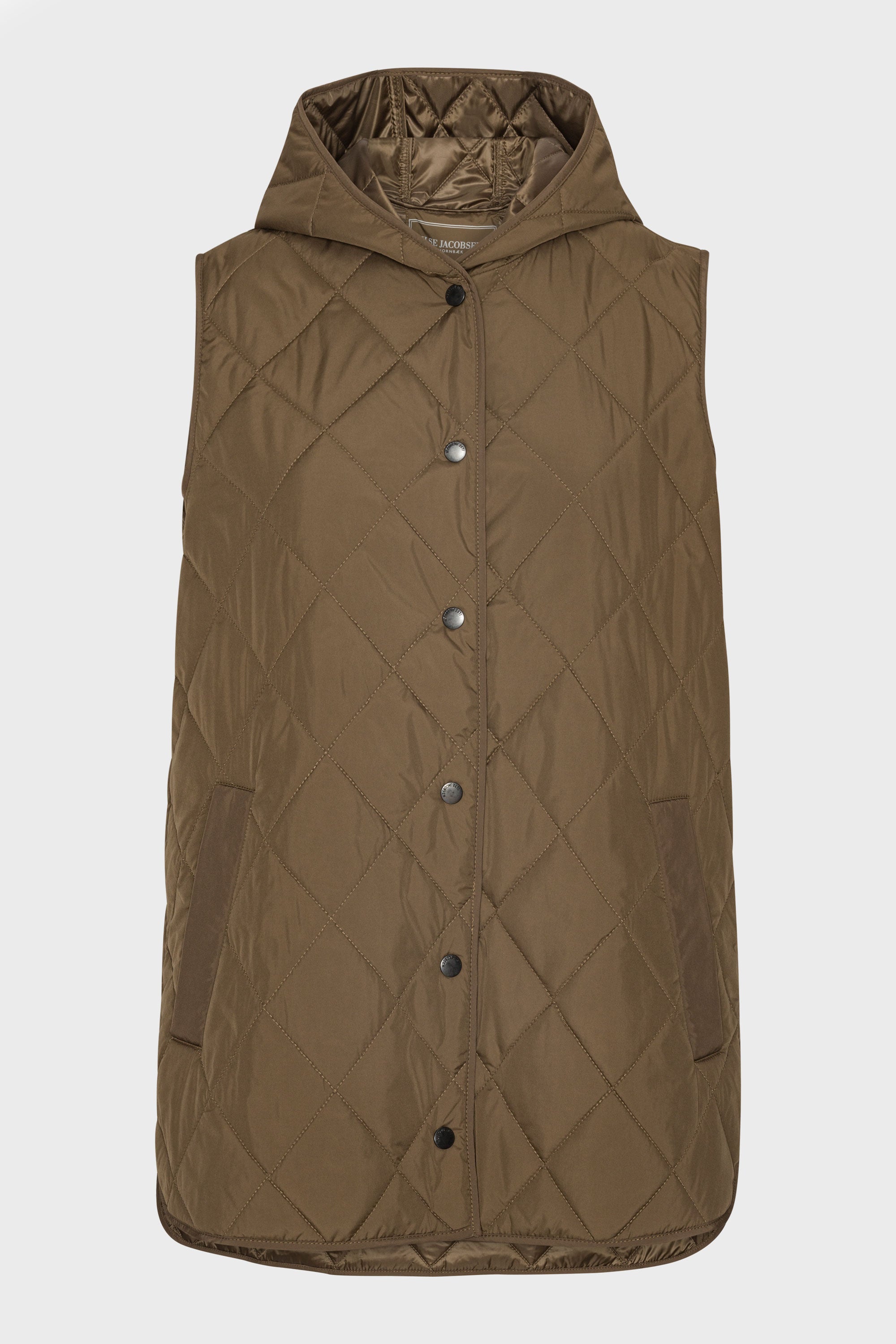 Lang Gewatteerd Vest BEAT02 | Nut | Vest | Ilse Jacobsen