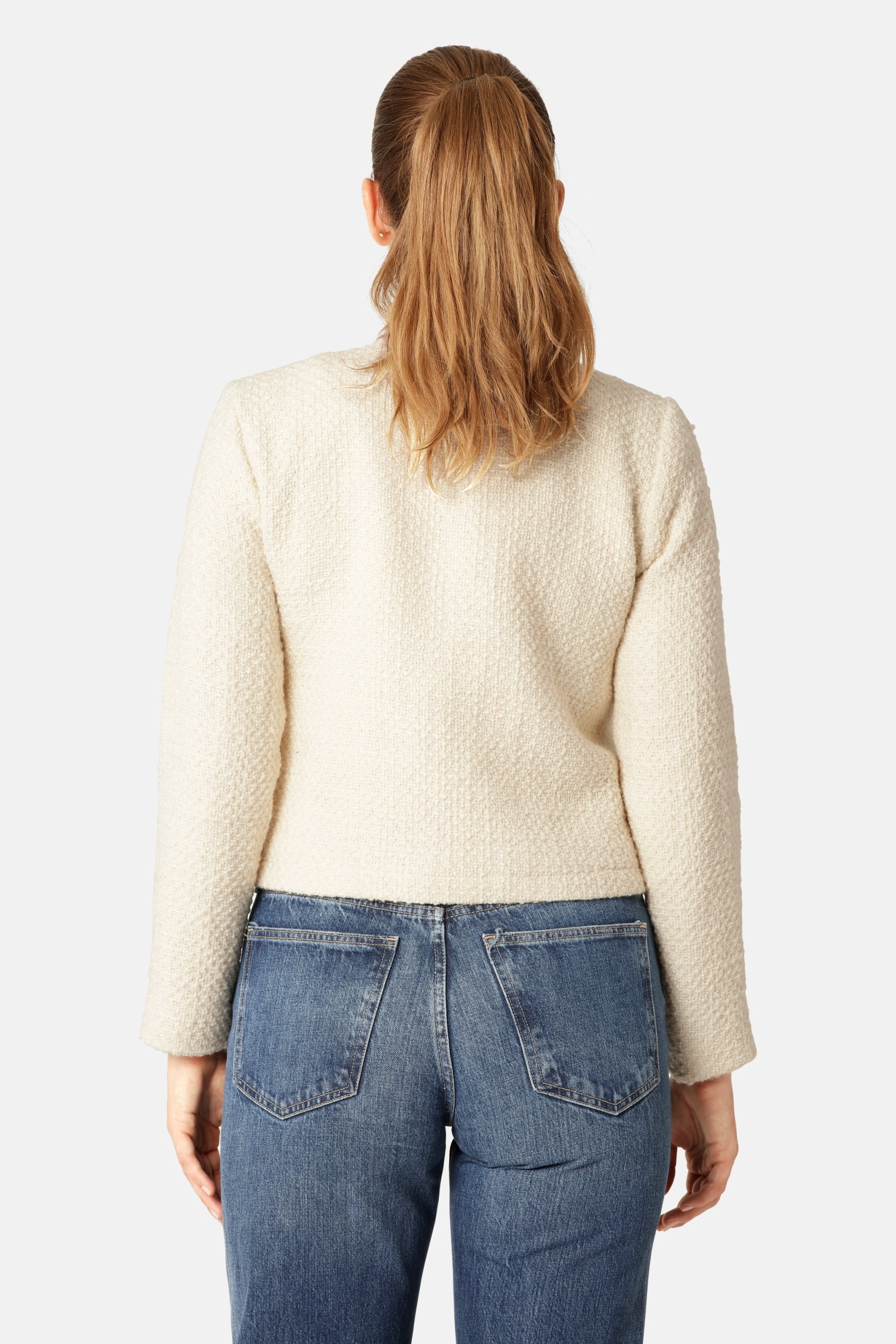 Kort Bouclé Jack BOUCLA01 | Creme | Jacket | Ilse Jacobsen