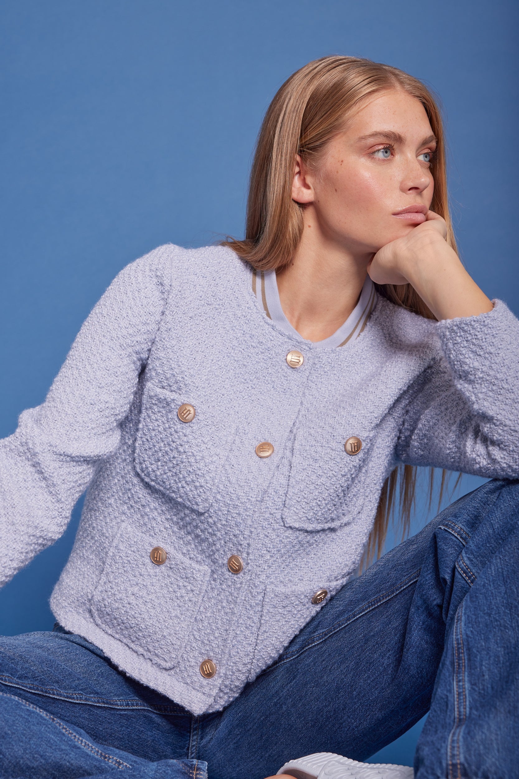 Kort Bouclé Jack BOUCLA01 | Heather | Jacket | Ilse Jacobsen