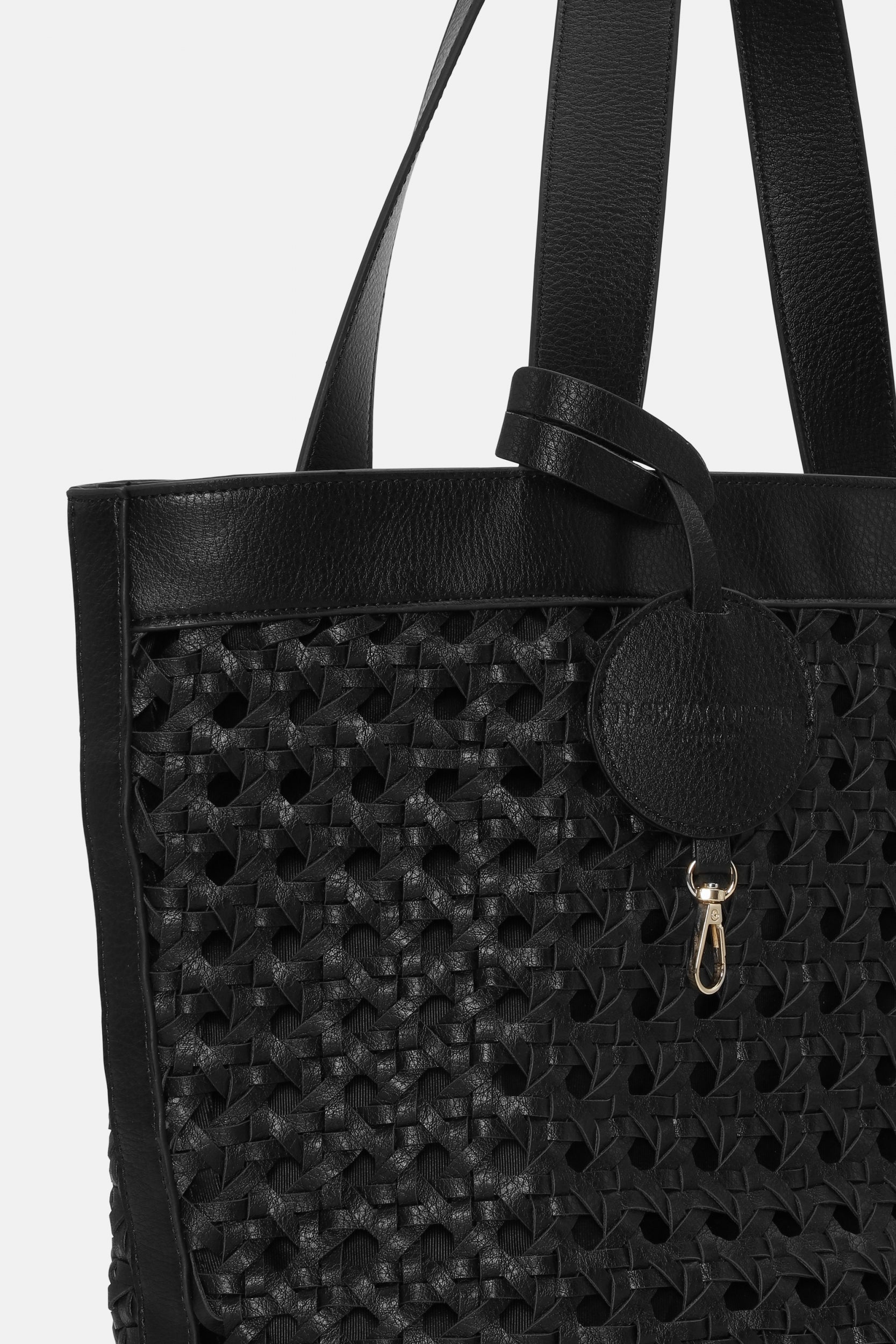 Gevlochten Shopper BRAID02 | Black Black | Bag | Ilse Jacobsen
