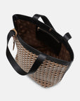 Gevlochten Shopper BRAID02 | Mocca Black | Bag | Ilse Jacobsen