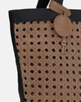 Gevlochten Shopper BRAID02 | Mocca Black | Bag | Ilse Jacobsen
