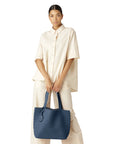 Reversible Tote bag BAG08 M - 685709 Orion Blue Antique Silver | Orion Blue Antique Silver | Bag | Ilse Jacobsen