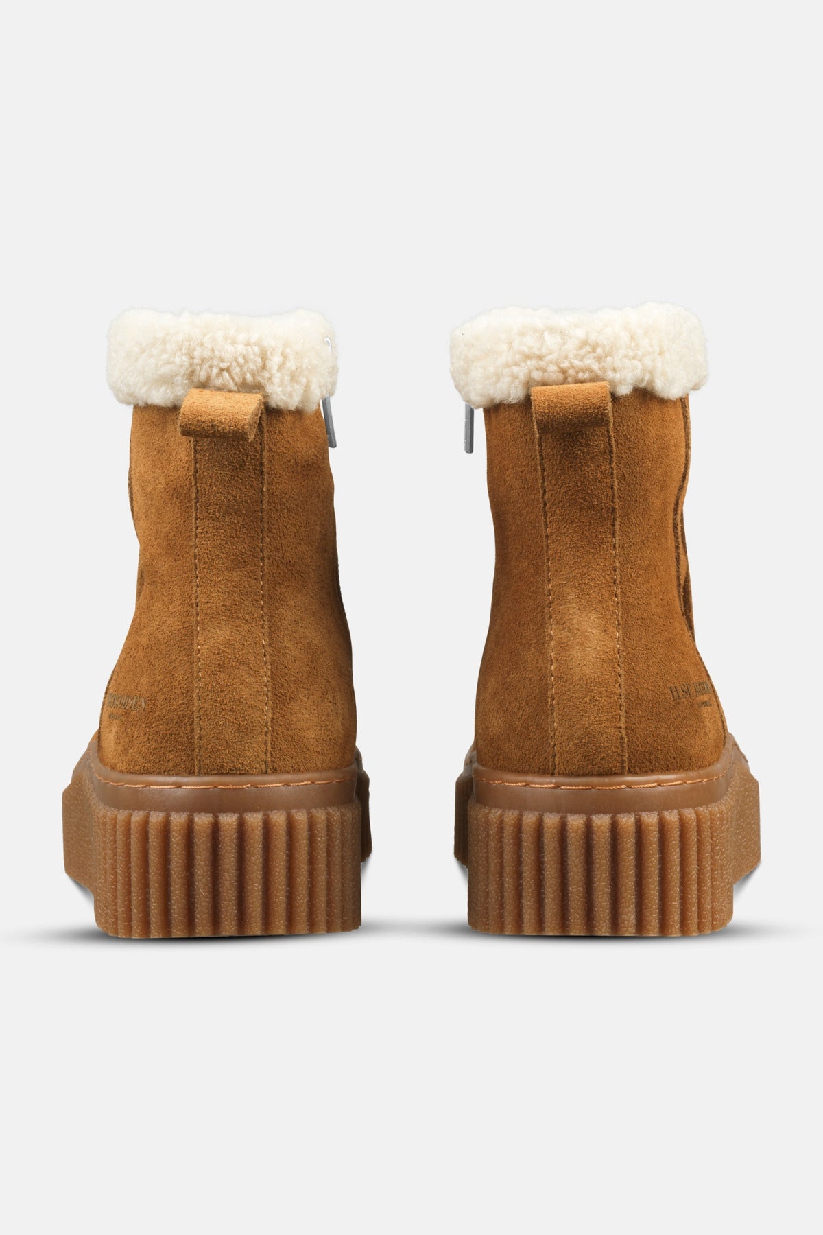 Suède laarsjes met lamsvacht CALIRA01 | Cashew Clay | Shoes | Ilse Jacobsen
