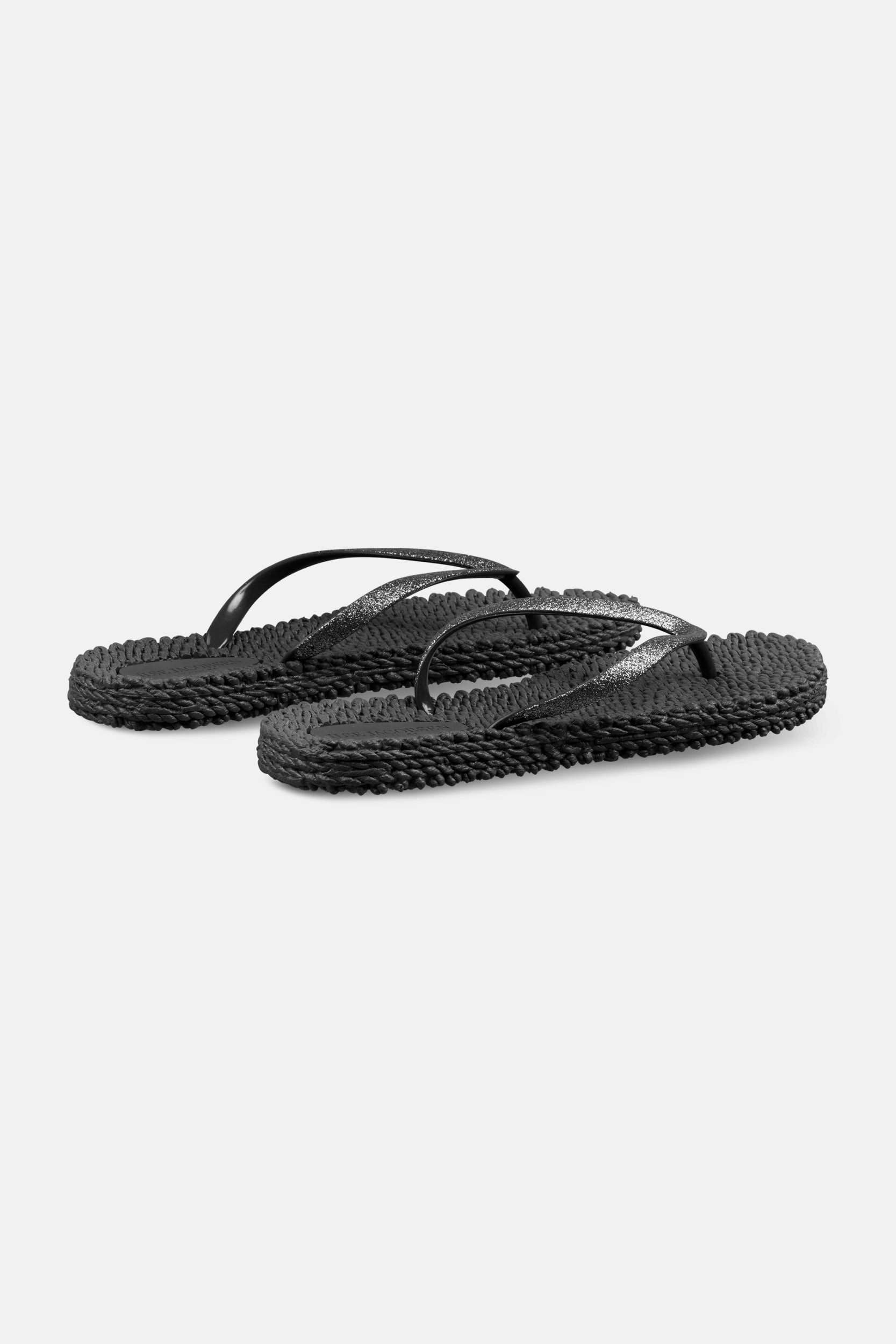 Slippers met subtiele glitter CHEERFUL01 | Black | Flip Flop | Ilse Jacobsen