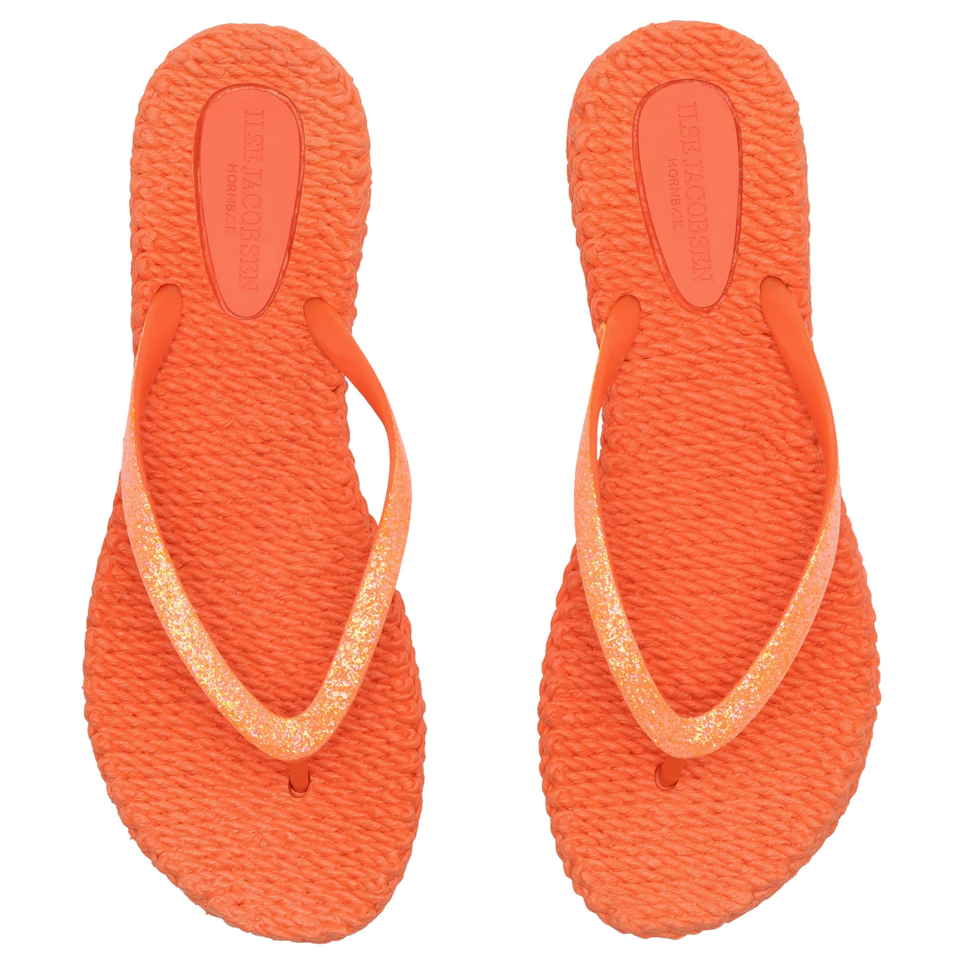 Slippers met glitter CHEERFUL01 | Hot Orange | Flip Flop | Ilse Jacobsen