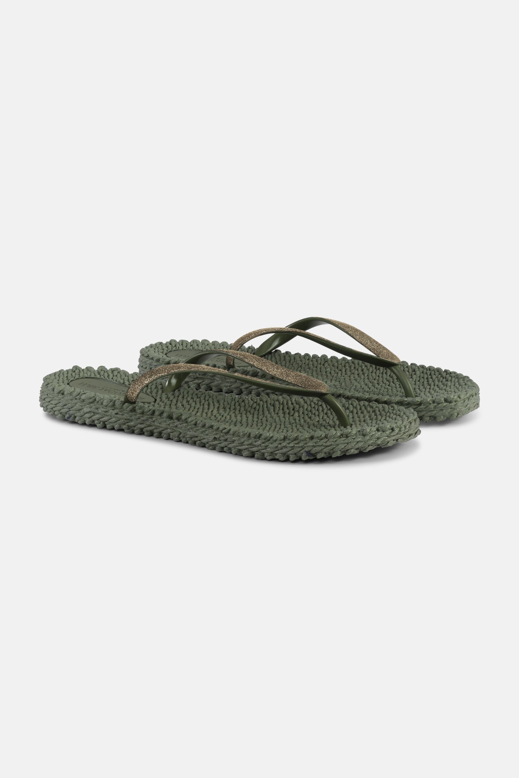 Slippers met subtiele glitter CHEERFUL01 | Army | Flip Flop | Ilse Jacobsen