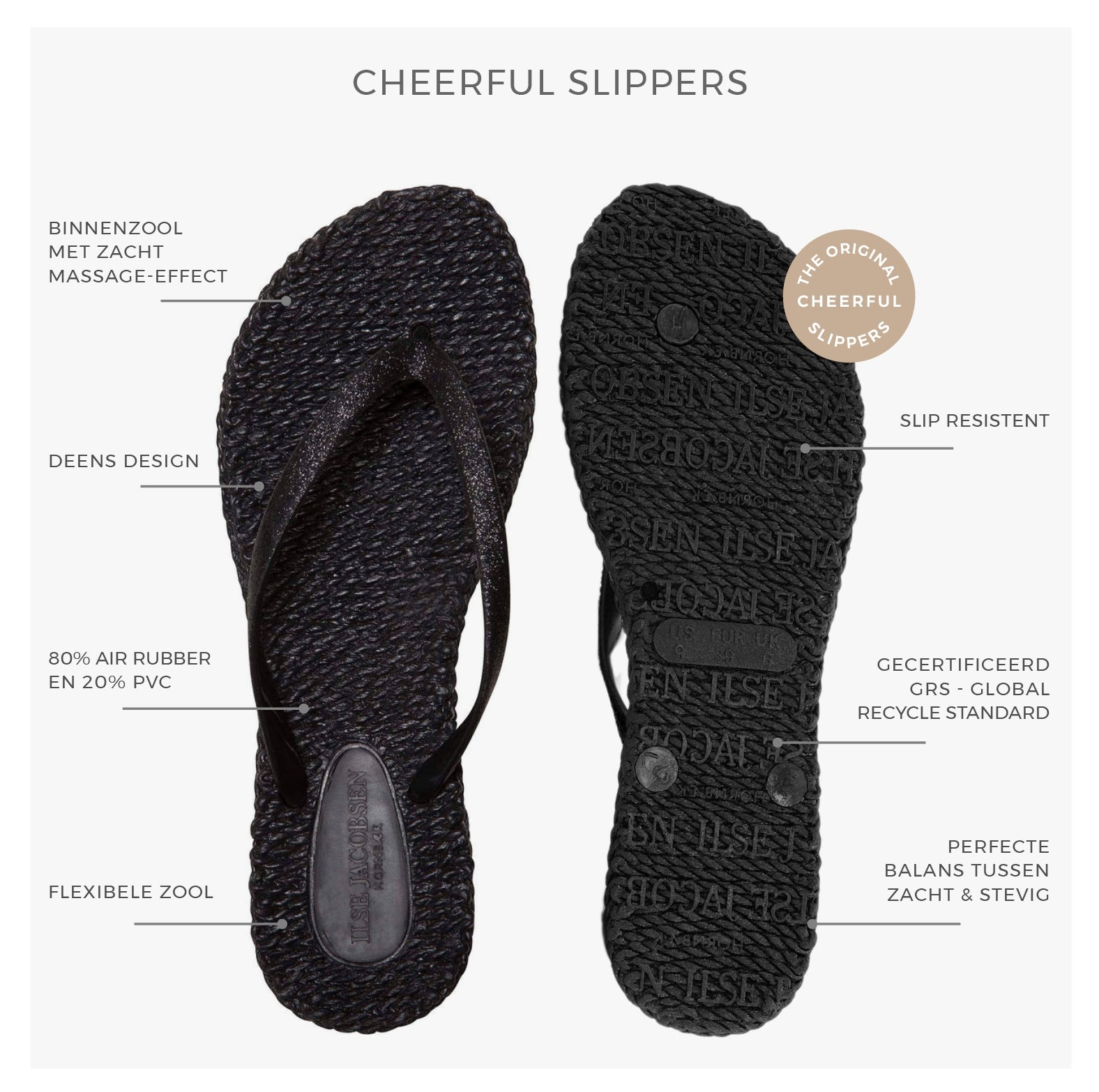 Slippers met glitter CHEERFUL01 | Direct Blue | Flip Flop | Ilse Jacobsen
