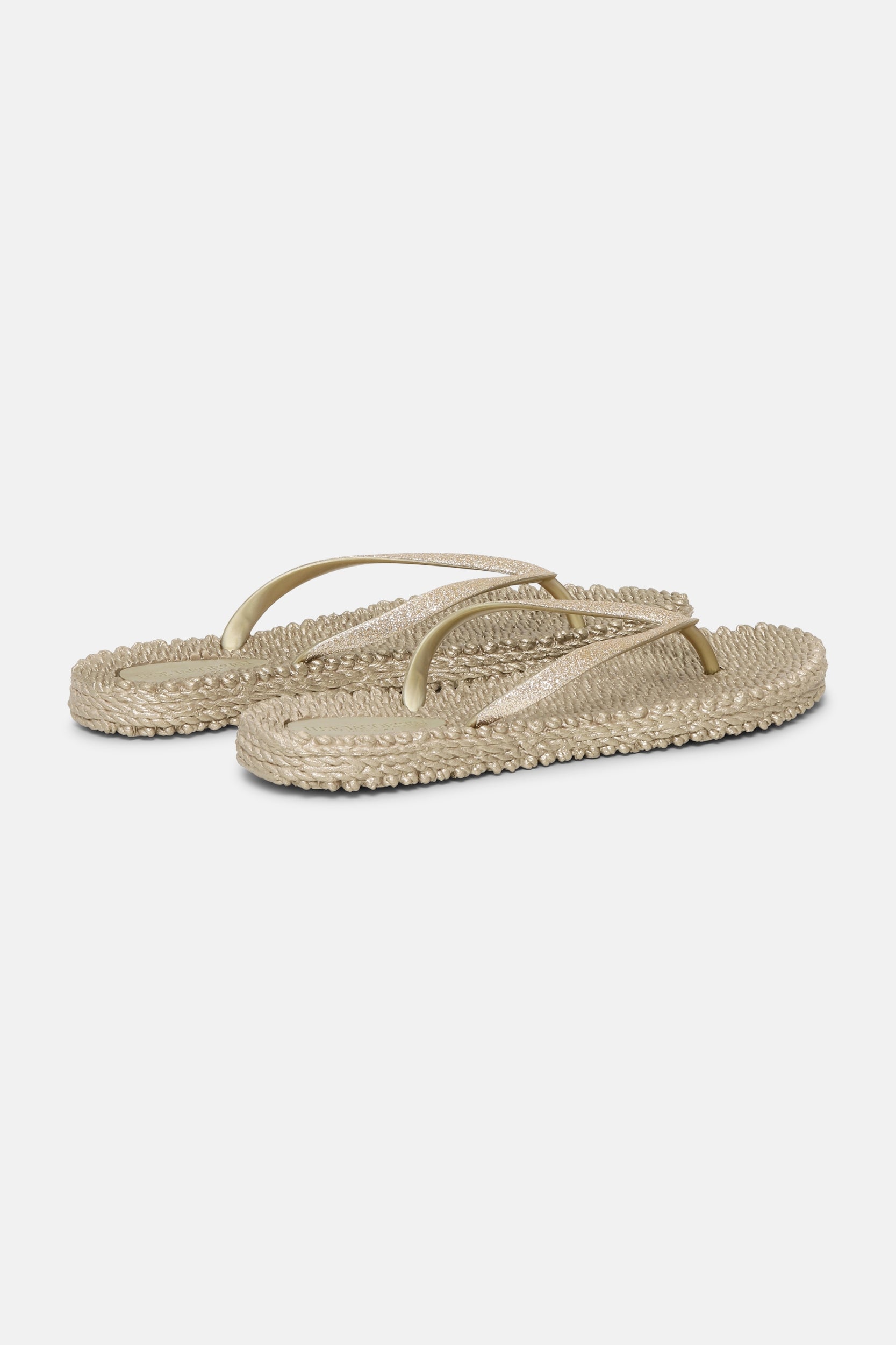 Slippers met subtiele glitter CHEERFUL01 | Platin | Flip Flop | Ilse Jacobsen