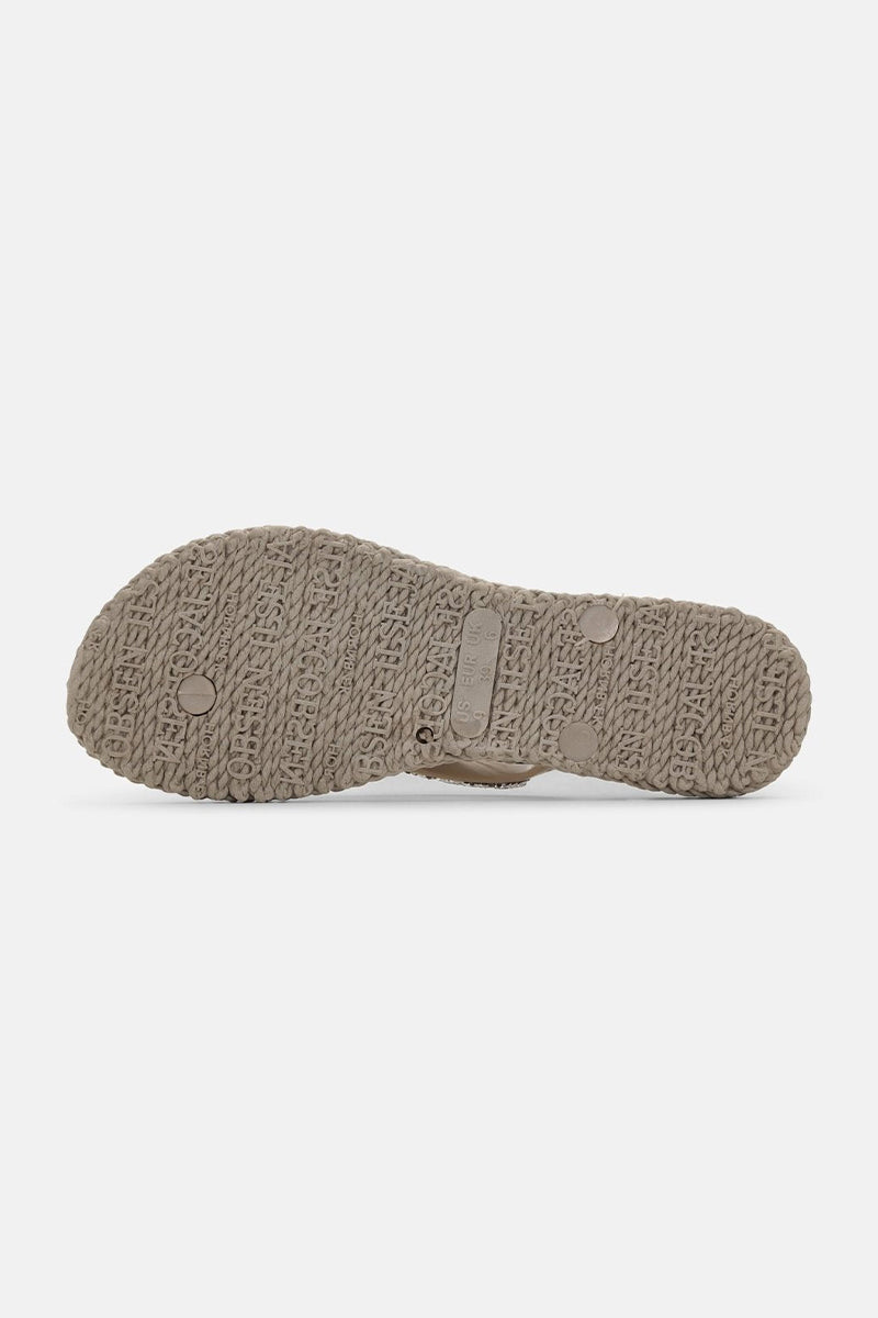 Slippers met zilveren mix strass steen CHEERFUL03G | Atmosphere | Flip Flop | Ilse Jacobsen
