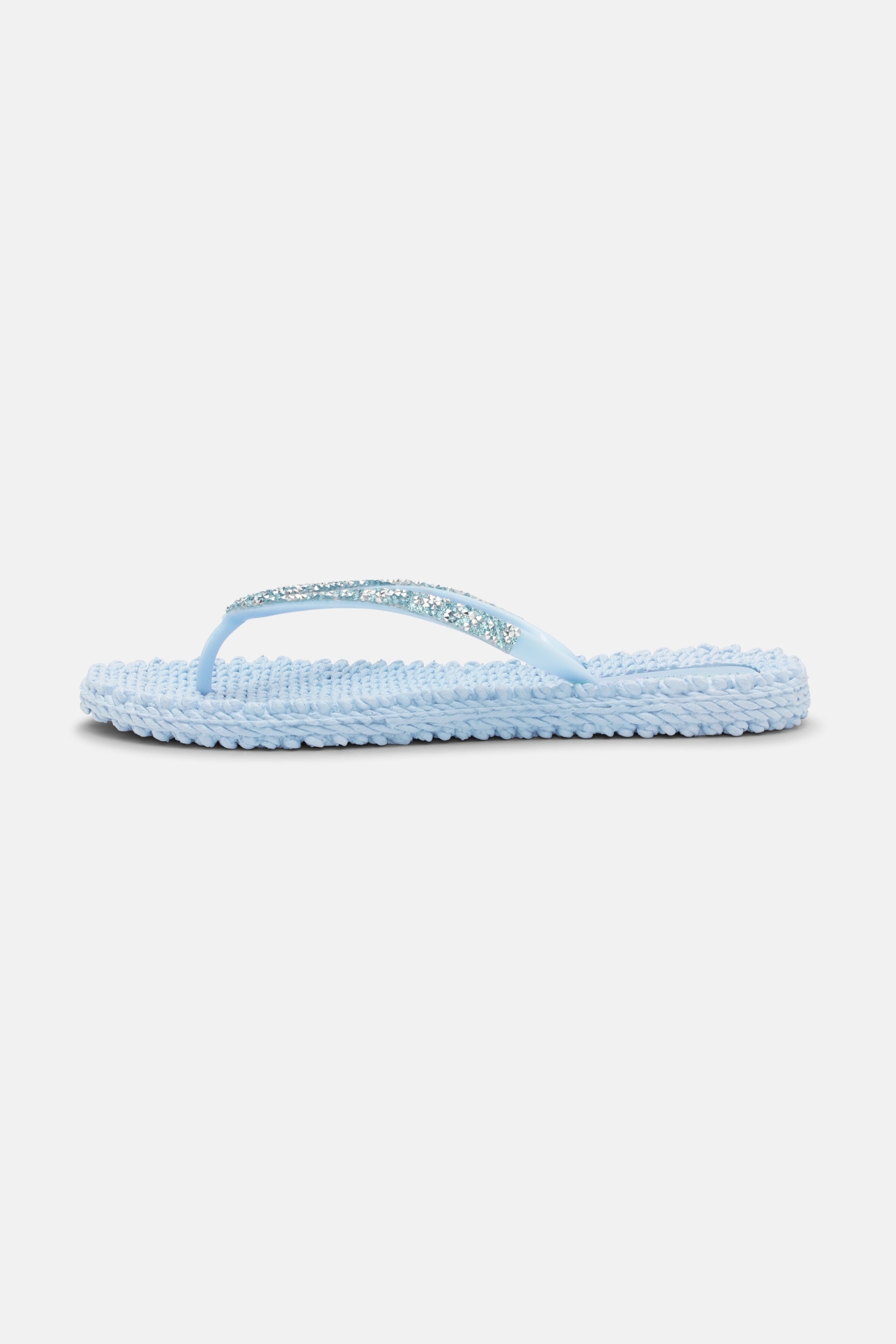 Slippers met zilveren mix strass steen CHEERFUL03G | Blue Bell | Flip Flop | Ilse Jacobsen