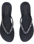 Slippers met glitter CHEERFUL03G - 660 Dark Indigo | Dark Indigo | Flip Flop | Ilse Jacobsen