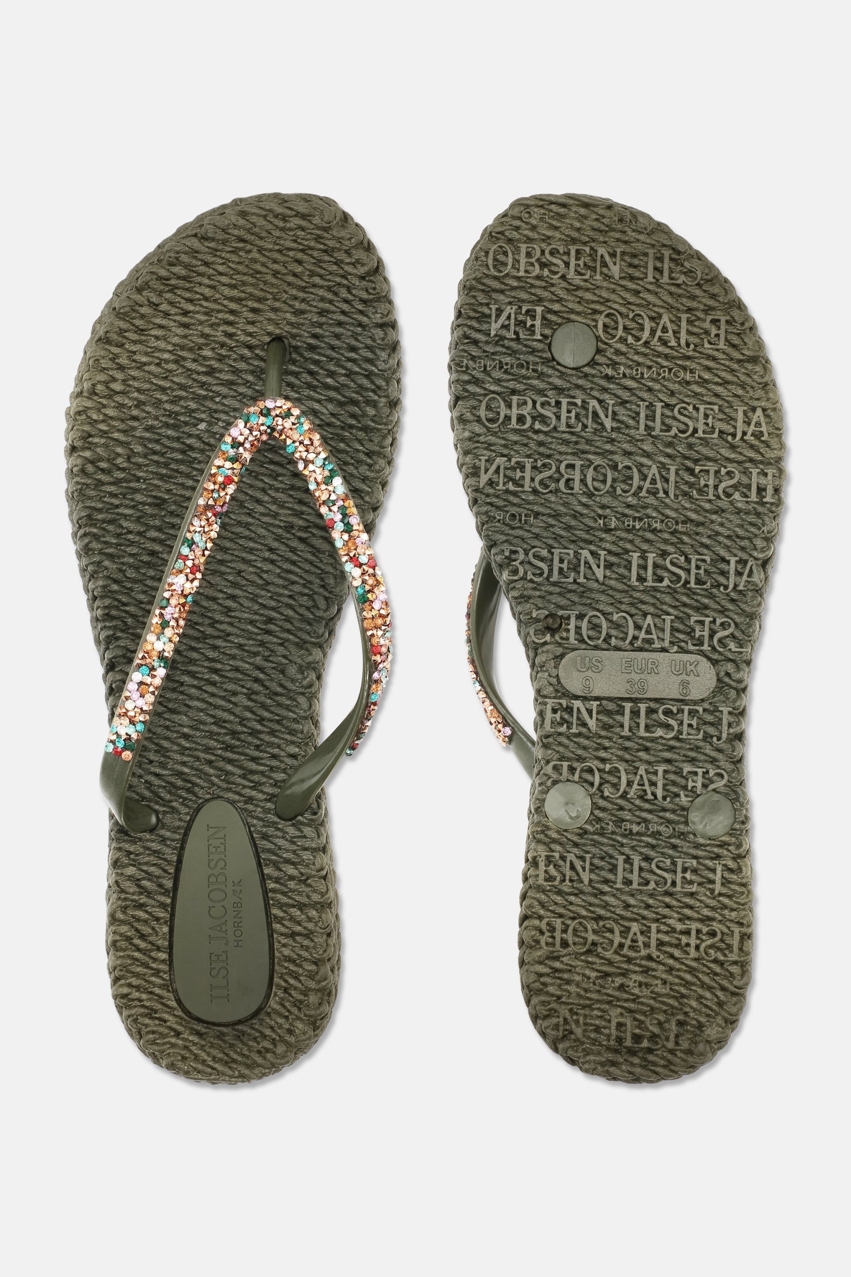 Slippers met strassteentjes CHEERFUL03M | Army | Shoes | Ilse Jacobsen