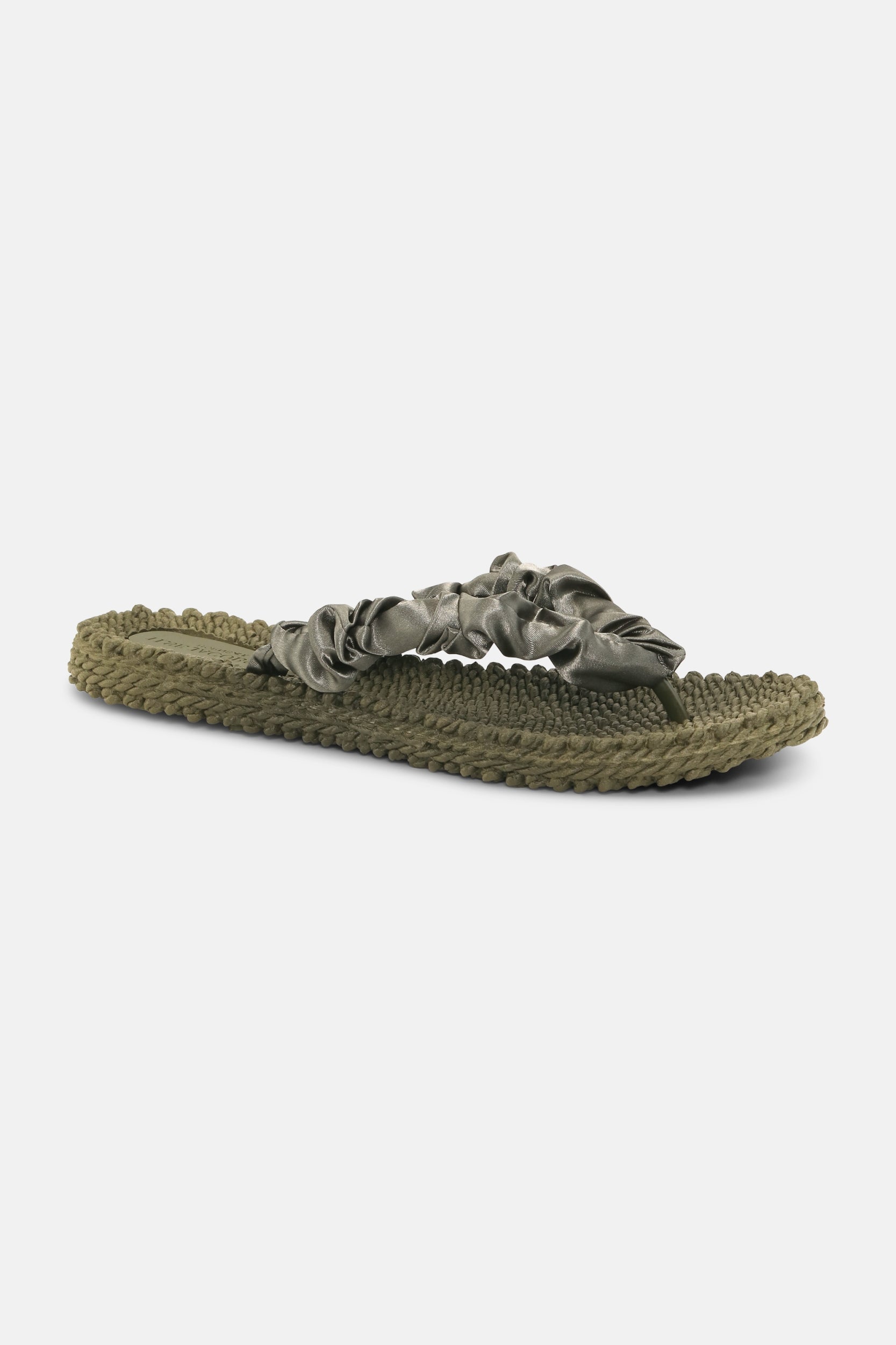 Slippers met satijnen band CHEERFUL06 | Army | Flip Flop | Ilse Jacobsen