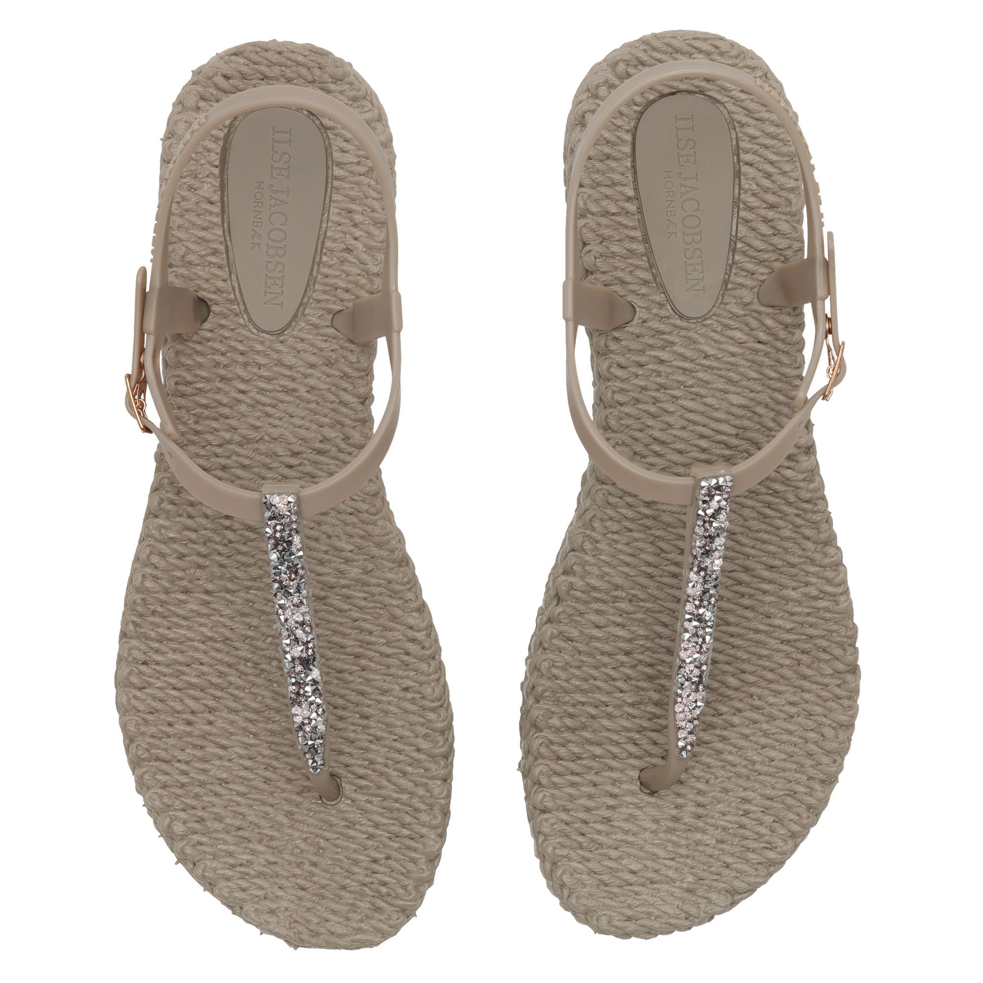 Slippers met enkelband en glitter CHEERFUL10G | Atmosphere | Flip Flop | Ilse Jacobsen