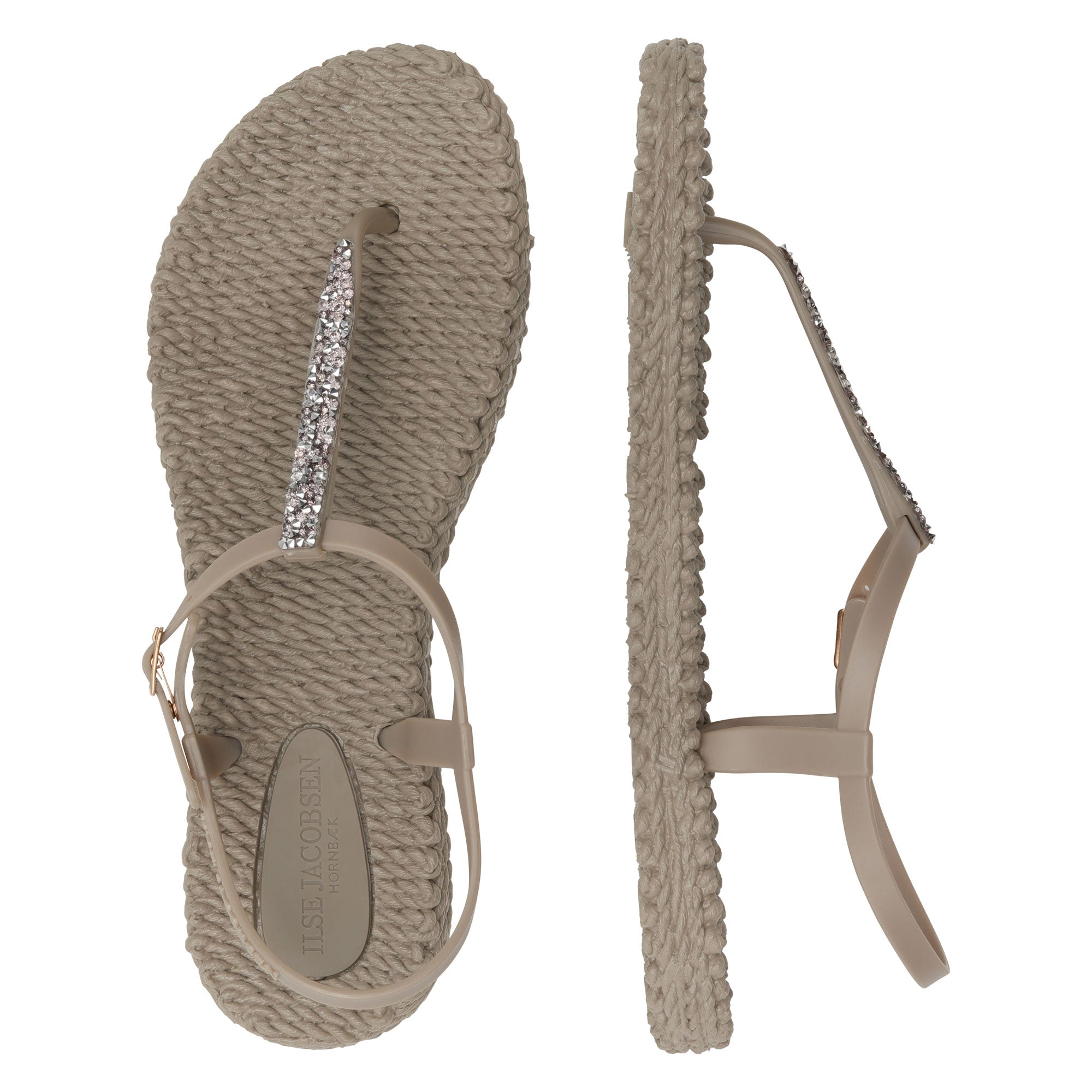 Slippers met enkelband en glitter CHEERFUL10G | Atmosphere | Flip Flop | Ilse Jacobsen