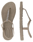 Slippers met enkelband en glitter CHEERFUL10G | Atmosphere | Flip Flop | Ilse Jacobsen