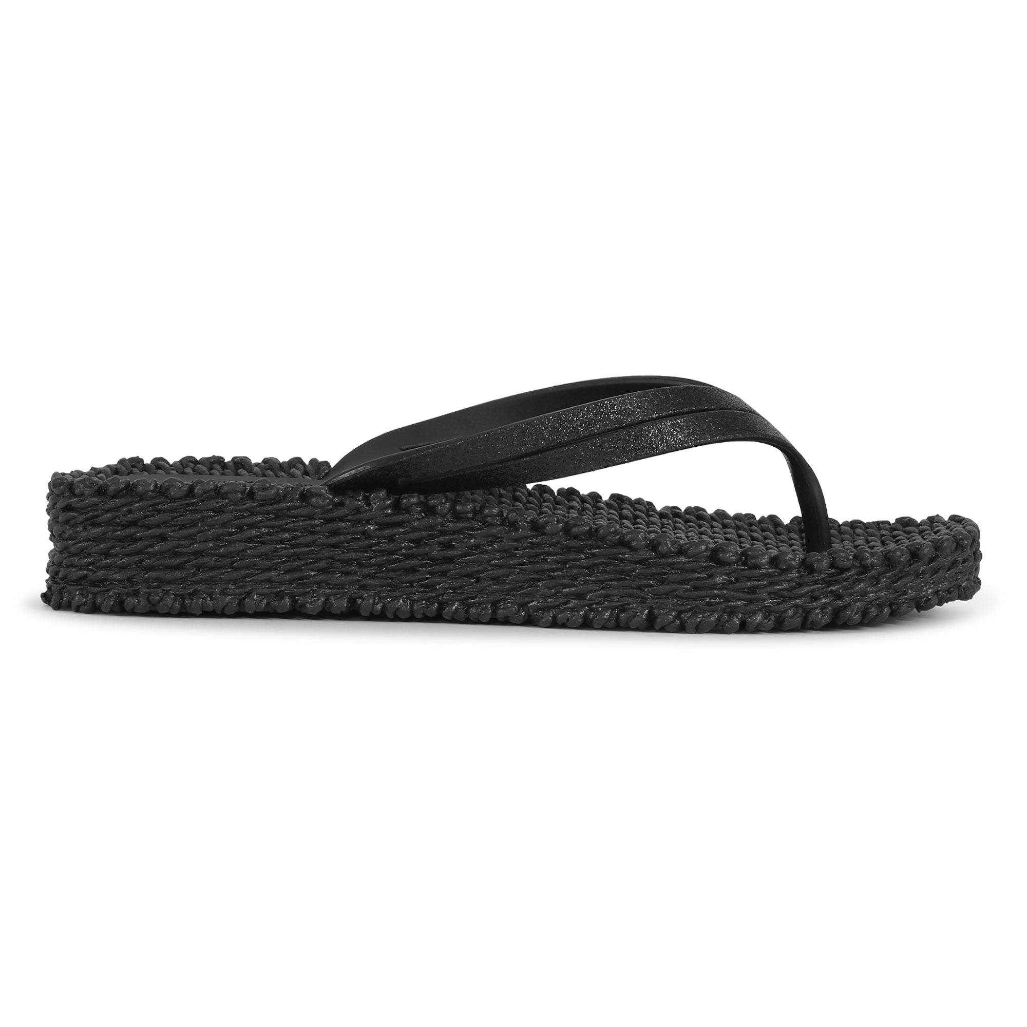 Slippers met lichte plateauzool CHEERFUL13 | Black | Flip Flop | Ilse Jacobsen
